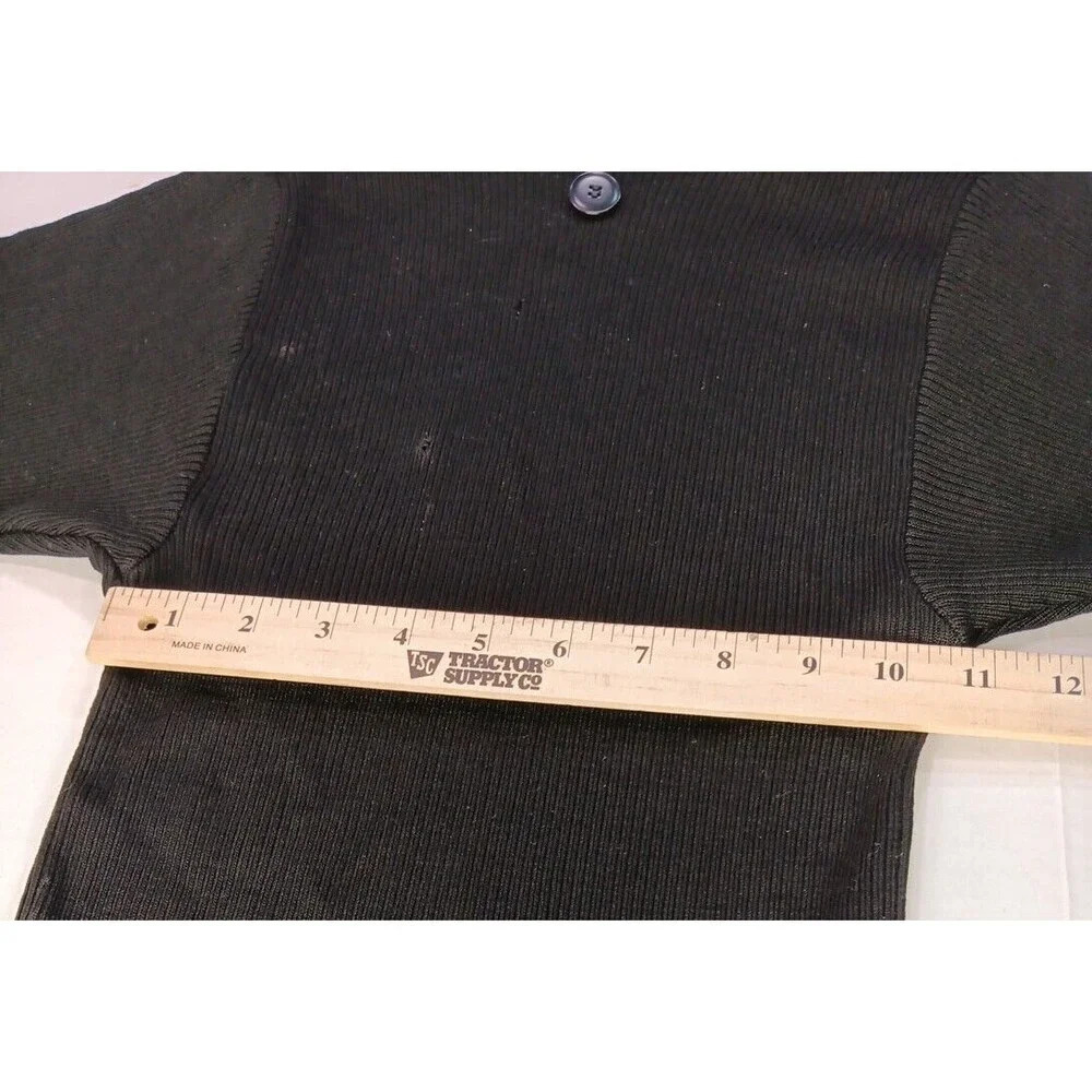 Saint Laurent Vintage Lambswool Roll Tab Turtle Neck ‎ Black Sweater sz 40 - Picture 9 of 14